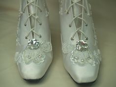 Gorgeous past era wedding boots for your Vintage theme wedding Regular price: $298.00 Now for limited time only $198.00 THESE SHOES/BOOTS DESIGNS ARE HAND EMBELISHED AND HAND DYED TO ORDER THEREFORE, SHOES CAN NOT BE RETURNED OR EXCHANGED, NO EXCEPTIONS YOU MAY VERIFY YOUR FEET LENGHT SHOE MEASUREMENT TO GET THE RIGHT SIZE SHOES/BOOTS, PLEASE USE GUIDE PICTURED ABOVE, YOU MAY ASK FOR HELP. I'll make all the efforts to help you have a pleasant shopping experience. Very comfortable, lined with sof Elegant Lace-up Wedding Boots, Elegant Fitted Wedding Boots, Elegant Formal Lace-up Boots With Closed Toe, White Lace-up Boots For Wedding, Elegant Formal Lace-up Closed Toe Boots, Formal Closed Toe Boots, Formal Fitted Lace-up Boots With Closed Toe, Formal Lace-up Boots With Closed Toe, Formal Lace-up Closed Toe Boots