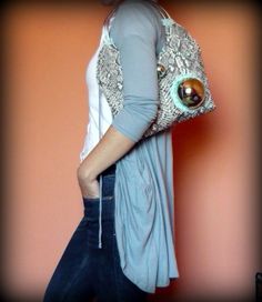 Handmade by Judy Majoros -Bubble Python  leatherette handbag.Recycled bag