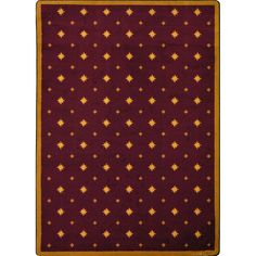 a black rug with gold stars on the bottom and sides, in front of a white background