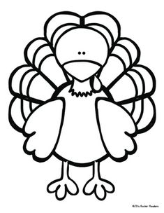 a black and white drawing of a turkey