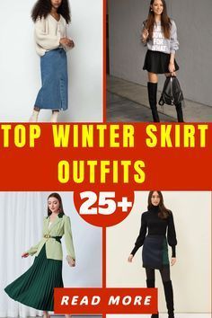 Winter Skirt Outfits, Feminine Winter Outfits, Style Your Clothes, Chunky Knit Top, Stylish Winter Outfits, Wool Mini Skirt, Stylish Skirts