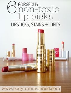 Looking for the best natural lipstick? After trying so many, here are my absolute favorite non-toxic lip picks - natural lipsticks, lip stains, and tints. They give gorgeous color and moisture without the unhealthy chemicals. Because you should never compromise your health in the name of beauty! Diy Makeup Recipe, Coffee Facial, Makeup Recipes, Lip Stains, Glowing Radiant Skin, Homemade Lotion, Natural Lipstick, Lipstick Stain