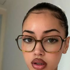 Cindy Kimberly Fan Page on Instagram: "🐈‍⬛" Glasses For Round Faces, Cute Glasses Frames, Glasses Frames Trendy, Glasses Inspiration, Chic Glasses, Big Glasses, Funky Glasses, Glasses Makeup, Trendy Glasses