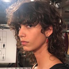 Mica Arganaraz, Long Curly Hair Men, Long Hair Perm, Male Haircuts Curly, Face Types, Androgynous Hair, Long Shag Haircut, Mens Haircut, Beard Hairstyle