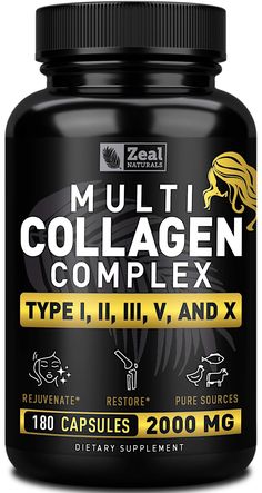 PRICES MAY VARY. Made from Best (or Premium) Sources. Zeal Naturals multi collagen peptides pills are made from the most premium sources available: Grass Fed Gelatin, Pasture Raised Bone Broth Collagen, Wild-Caught Deep Sea Fish collagen, Chicken Collagen and Eggshell Powder from USDA certified chickens. When it comes to collagen supplements, the source of ingredients is everything. Get the most for your money by buying your hydrolyzed collagen capsules.* Rejuvenate Hair Skin and Nails + Joint S Best Collagen Peptides, Eggshell Powder, Collagen Peptides Benefits, Bone Broth Collagen, Collagen Pills, Grass Fed Gelatin, Collagen Hydrolysate, Collagen Protein Powder, Nail Vitamins