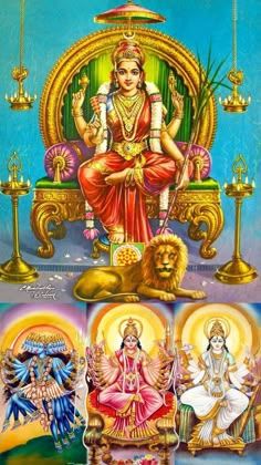 an image of the hindu god and his four avatars