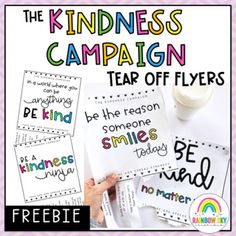 the kindness campaign tear off flyers for teachers to help them learn how to use it