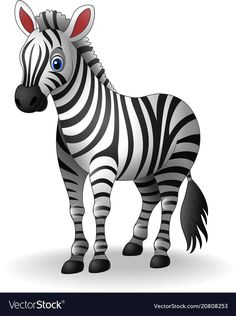 a cartoon zebra with blue eyes on a white background eps file available in jpg format