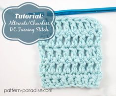 the crochet stitch is being used to make an adorable little square for someone's knitting project