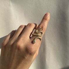 14k Solid Gold Snake Ring | Certified Solid Gold Serpent Ring, Witchcraft Jewelry, Gift for Her 14k Solid Gold Snake Ring 🐍 - The ring is made of certified 14k Solid Gold (585) - The ring is adjustable by hand which can fit on all types of fingers - Easy to wear / Lightweight - Detailed Engraving Historically, serpents and snakes represent fertility or a creative life force. As snakes shed their skin through sloughing, they are symbols of rebirth, transformation, immortality, and healing. ● Pur Fine Jewelry Brass Promise Ring, Fine Brass Jewelry For Promise Ring, Fine Jewelry Brass Ring, Yellow Gold Snake-shaped 14k Gold Rings, Unique Tarnish Resistant Open Ring Jewelry, Fine Jewelry 14k Stamped Open Ring, Unique Tarnish-resistant Open Ring Jewelry, Luxury Snake-shaped Jewelry For Anniversary, Luxury 14k Gold Snake-shaped Ring