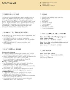 a professional resume template for students with no work experience, it's easy to use