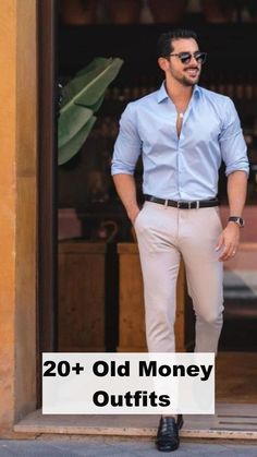 Discover timeless and sophisticated Office Old Money Fashion For Men. Get inspired by 20+ influencer-approved looks to elevate your style in 2024. Money Clothes, Stylish Office, Shirt Tucked In, White Trousers