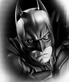 a black and white photo of a batman