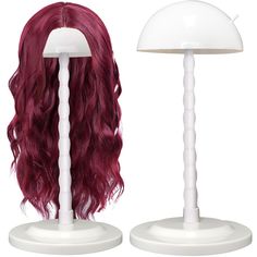 PRICES MAY VARY. 【What You Get】1PC Sturdy Wig Stand,Tall at 13.8 Inches,Suitable for Short and Medium-Length Wigs,Keep Your Wig in Good Shape and Beauty. 【Quality Material】Our Wig Holder is Made of High-Quality Thickened Plastic,The Base is Extra Wide and Aggravated,The Stand is More Stable,Sturdy and Sturdy. 【Innovative Design】Our Wig Head The Top of The Stand Adopts Mushroom Top Design,also with an Non-Slip Spikes, Effectively Preventing The Wig from Falling Off. 【Easy to Install】Our Wig Head Masks Storage, Wig Head Stand, Wig Holder, Cosplay Masks, Wig Head, Hat Stand, Head Stand, Wig Stand, Hat Stands