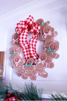 You won't believe how beautiful Dollar Store Christmas Wreaths can be! These gorgeous DIY Christmas wreath supplies were all found at the local dollar store! Festive and fabulous dollar store Christmas decor ideas - give you Xmas decor on a budget. So smart! #christmasdecor #christmaswreath #dollarstorecrafts #budgetdecor #budgetchristmas #holidaydecor Gingerbread Man Wreath, Christmas Wreath Supplies, Christmas Wreath Designs, Easy Gingerbread, Christmas Wreath Craft, Cheap Christmas Diy, Gingerbread Man Christmas