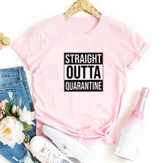 Straight Outta Quarantine Tee Shirt Super-Soft 100% Cotton Bella Canvas Tee Handmade With Care Fast Shipping Alone Solo Quarantine Tshirt Graphictees Comfy Funnytshirt Sarcastictshirt Redbubble Funny Sarcastic Cute Birthday Short-Sleeve Soft Graphic Tank Hoodie Workout V-Neck Raglan Birthday Gift Present Mom Daughter Graphic Beach Summer Vacation Holiday Pretty Workout Date Girlfriend Sister Bachelorette Date Girlfriend, Present Mom, Cute White Tops, Soft Graphic, Swiftly Tech Short Sleeve, Drop Shoulder Tee, Long Tee, Cute Birthday, Luxe Life