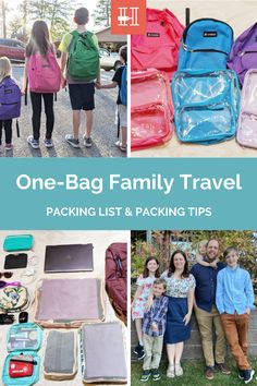 one - bag family travel packing list and packing tips