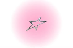 a silver star on a pink background