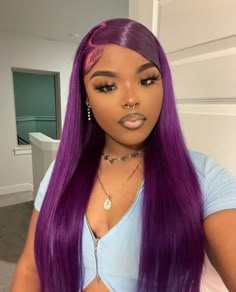 #follow #hairstyles #hairgoals #hair #beautyblog #purplehair #blogging #blogger #blog Cute Hair Colors, Brazilian Hair Bundles, Different Hair Colors, Dope Hairstyles, Hair Dye Colors, Baddie Hairstyles, Hair Inspiration Color