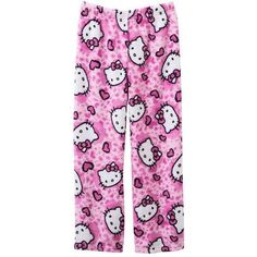 Hello Kitty Pajama Pants, Girls Pajama Pants, Plush Pajama Pants, Pink Hello Kitty, Cat Valentine, Cute Pajamas