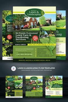 a flyer for lawn care and landscaping services