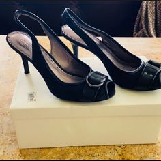 Size 8.5! Comes With Box:) Coach Heels With Padded Heel For Evening, Coach Evening Heels With Padded Heel, Elegant Coach High Heel Shoes, Elegant Coach Pointed Toe Heels, Elegant Coach Heels With Padded Heel, Coach High Heel Shoes Medium Width, Coach High Heels With Medium Width, Coach High Heels Medium Width, Coach Black High Heel Shoes