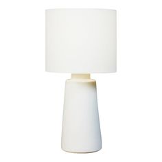 a white table lamp on a white background