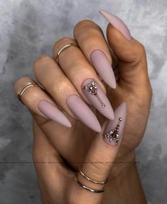 Diamond Nail Art, Lavender Nails, New Nail Designs, Nails Design With Rhinestones, Fall Acrylic Nails, Pearl Nails, Bling Acrylic Nails, Trendy Nail Design, Nails Desing