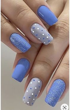 Elegant Touch Nails, Blue Gel Nails, August Nails, Fancy Nails Designs, Pink Gel, Work Nails, Pretty Nail Art Designs, Dots Nails, Finger Nails