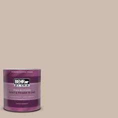 the behr paint is light brown and it has a white base with an olive green interior