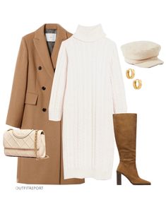 White Winter Outfits, Tory Burch Soft Fleming, Winter Wear For Women, Winter Dresses For Women, Winter Coat For Women, Winter Outfits For Women, Wool Long Coat, Mode Zara, Long Coat Jacket