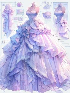 Vestidos Anime, Dreamy Gowns, Dress Design Drawing, Old Fashion Dresses, Fashion Sketches Dresses, Fashion Drawing Dresses, Dress Design Sketches, Beautiful Princess