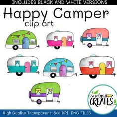 the happy camper clip art is an easy to use digital file for your project