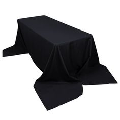 a black tablecloth on a white background