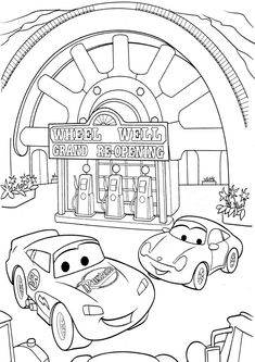 cars coloring pages for kids to print and color with the name disney pixani's