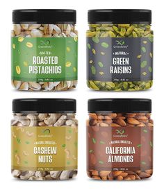 ad eBay - Find many great new & used options and get the best deals for Dry Fruits Combo Pack of Almonds Cashews Raisin Roasted Pistachio Jar Pack of 4 at the best online prices at eBay! Free shipping for many products! Roasted Pistachios, California Almonds, Fruit Packaging, Roasted Walnuts, Almond Nut, Fruit Gifts, Dry Fruit, Roasted Cashews, Gourmet Foods