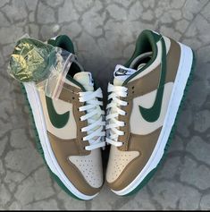 Nike sb dunks low cut …green, brown white…sneakers Sb Dunks Low, Dunks Low, Pictures For Wallpaper, Sb Dunks, Cool Pictures For Wallpaper, Green Bottom, Nike Sb Dunks Low, Nike Sb Dunk, Nike Sb Dunks