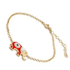 Bring both protection and luck into your life with the Wishful Elephant & Evil Eye Red Enamel Gold Chain Bracelet. Crafted with 18k gold plating on sterling silver, this minimalist bracelet features a charming elephant charm adorned with red and white enamel. Inside the elephant, a spiritual evil eye adds a layer of protection, making this piece as meaningful as it is stylish. Paired with a gold vermeil chain, this bracelet is designed to be worn every day for good fortune and positive energy De Spiritual Evil Eye, Stocking Fillers For Him, Gold Chain Bracelet, Forever Jewelry, Elephant Charm, Enamel Bracelet, Minimalist Bracelet, Gold Bracelet Chain, Gold Enamel