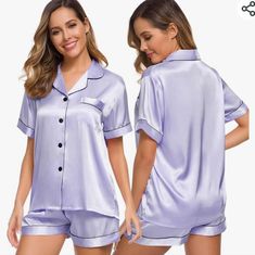 Purple Silk Pjs Never Worn, Had To Buy For Bachelorette Weekend And Never Wore. Smoke Free, Pet Free Environment. Bachelorette Pajamas, Dress Shirt Collar, Satin Pajamas Set, Bridal Sleepwear, Purple Pajamas, Silk Pjs, Sleepwear Women Pajamas, Mens Pajamas Set, Short Sleeve Dress Shirt