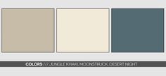 four different shades of gray and white with the text colors jungle haim montrick desert night