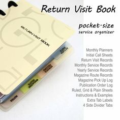 the back side of a pocket size planner