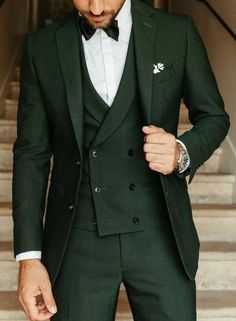 Men green wedding Three piece suits Men grooms wear 1 button  green tuxedo peak lapel  suits  gift for husband and luxury prom suits  Men  Frogging Button Wedding Party Wear Dinner Coat Listing Include (Jacket+Pent+Vest ) Fabric:- Imported  Color:- green  Dry Clean Only The Coat is for wedding, Party, Proms, and Etc Express Shipping to world-wide but Remote Area May Take Longer Little color variation may possible due to photography and lights Green Tuxedo With Suit Collar For Wedding, Green Tuxedo Style Three-piece Suit For Wedding, Green Tuxedo Suit For Wedding, Green Three-piece Suit For Wedding With Suit Collar, Fitted Green Tuxedo For Semi-formal Events, Green Notch Lapel Three-piece Suit For Wedding, Green Fitted Three-piece Suit For Groom, Fitted Green Three-piece Suit For Groom, Elegant Green Three-piece Suit For Party