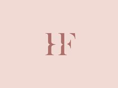 the letter f on a pink background