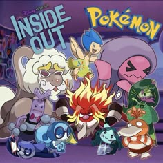 the inside out pokemon game is shown in this image