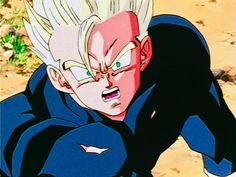 an animated image of gohan from dragon ball