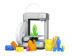 an image of a 3d printer surrounded by toys