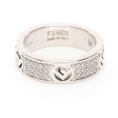 Used Fendi F Is Fendi Ring Stainless Steel Rhinestone Women's Silver 8ag9296gxf035m (Sku: Gzl13ua1) === General === Brand : Fendi === Design === Type : Band Ring Gender : Women Color : Silver Material : Rhinestone, Stainless Steel === Size === Other Size : 14 === Included Items === Accessories : Box Accessories Notice : Before Purchasing, Please Refer To The Images Of The Accessories Included With The Item. === Condition === Condition : Used (Very Good) Ranking : Rank A Used - A Few Traces Of Usage, Some Scratches / Dirt Can Be Seen But Overall In Very Good Condition Seller Ranking : Rank A Overall Scratches : Slight Overall Dirt : Slight Overall Traces Of Use : Slight Condition N Fendi Ring, Fendi Jewelry, Box Accessories, Accessories Box, Silver Material, Woman Colour, Band Ring, Luxury Branding, Band Rings