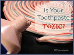 a close up of a candy cane with the words is your toothpaste toxic?