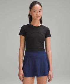 Swiftly Tech Cropped Short-Sleeve Shirt 2.0 | Women's Short Sleeve Shirts & Tee's | lululemon Swiftly Tech Short Sleeve, Michelle Yeoh, Lululemon Swiftly Tech, Lululemon Swiftly, Short Sleeve Shirt Women, Swiftly Tech, Lululemon Women, Go Ahead, Crop Tshirt