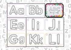 the printable alphabet worksheet for children to practice their handwriting and writing skills